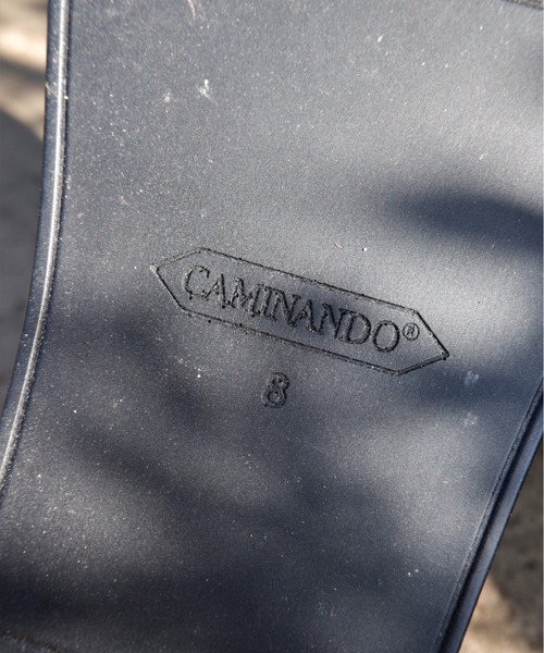 「CAMINANDO」 フラットサンダル 8 ブラック レディース_画像9