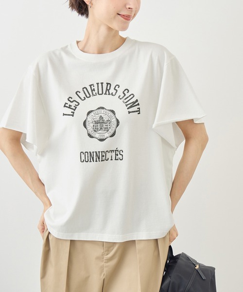 ROPE' PICNIC（ロペ ピクニック） tシャツ 半袖 カレッジロゴプリント