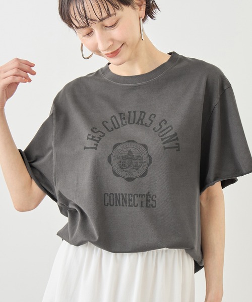 ROPE' PICNIC（ロペ ピクニック） tシャツ 半袖 カレッジロゴプリント