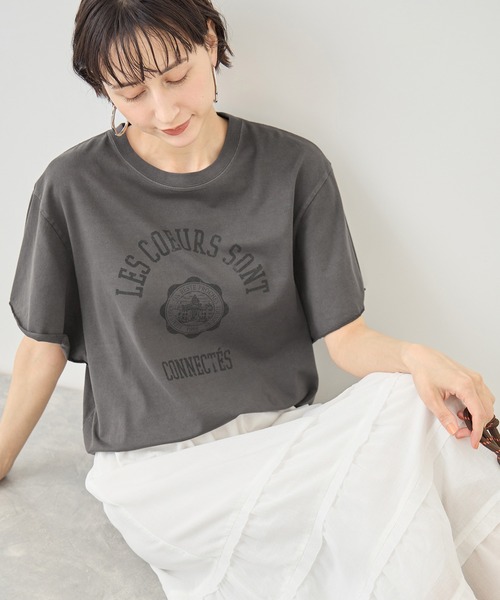 ROPE' PICNIC（ロペ ピクニック） tシャツ 半袖 カレッジロゴプリント