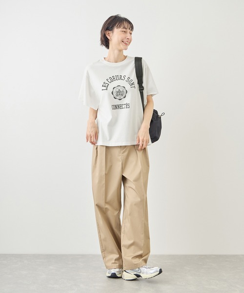 ROPE' PICNIC(ロペ ピクニック) tシャツ 半袖 カレッジロゴプリント ROPE' PICNIC(ロペ ピクニック) tシャツ 半袖 カレッジロゴプリント