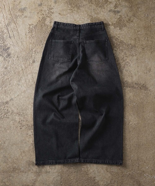 「ADAMASTE」 デニムパンツ MEDIUM ブラック メンズ_画像2