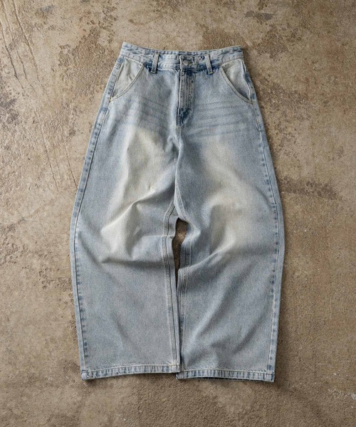 「ADAMASTE」 デニムパンツ MEDIUM ブラック メンズ_画像3