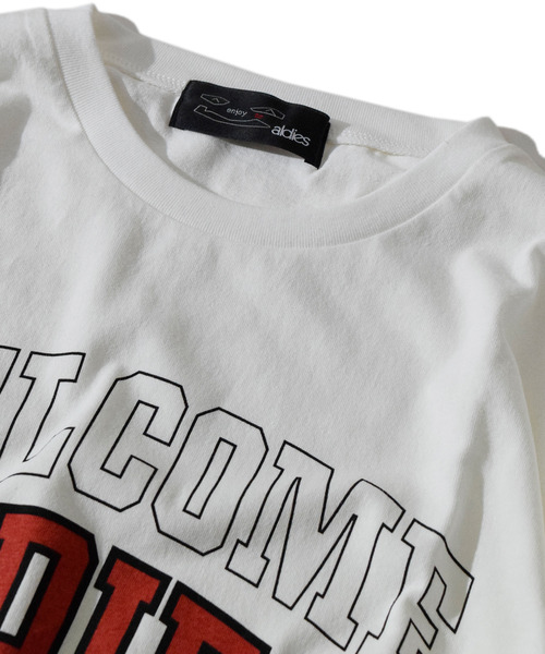 「ALDIES」 7分袖Tシャツ MEDIUM ホワイト メンズ_画像3
