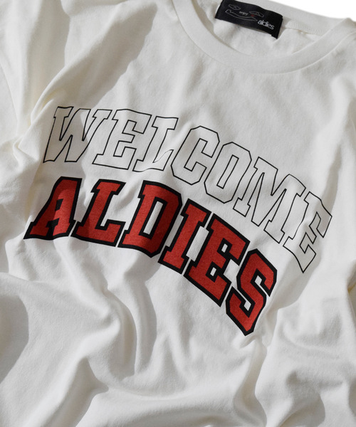 「ALDIES」 7分袖Tシャツ MEDIUM ホワイト メンズ_画像4