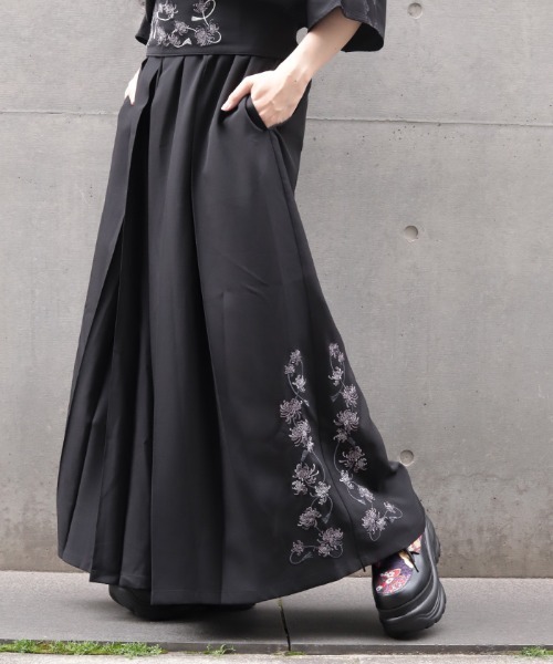 REZEN（リゼン） ワイドパンツ パンツ 菊刺繍袴パンツ メンズ
