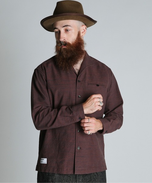 【美品】 Schott 長袖シャツ L Schott N.Y.C（ショット） 「schott」 長袖シャツ L ブラウン メンズ
