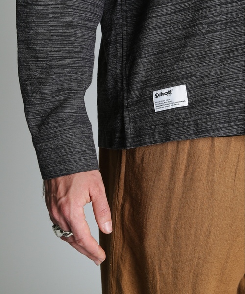 「schott」 長袖シャツ L ブラウン メンズ_画像9
