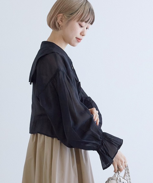 「w closet」 長袖ブラウス - ホワイト レディース_画像6