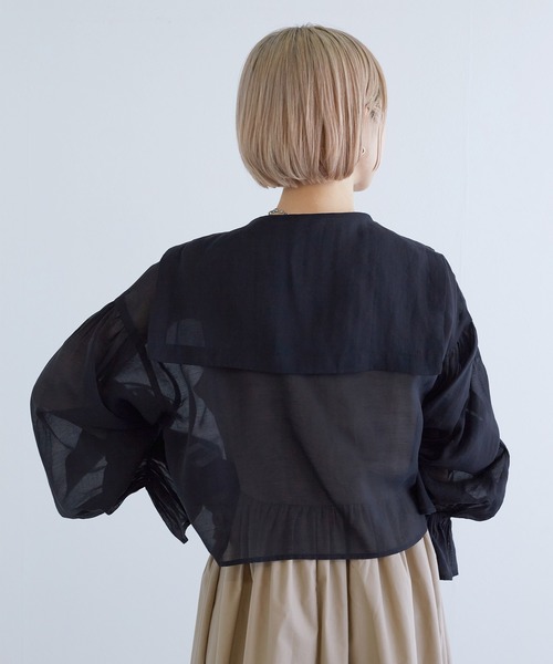 「w closet」 長袖ブラウス - ホワイト レディース_画像7