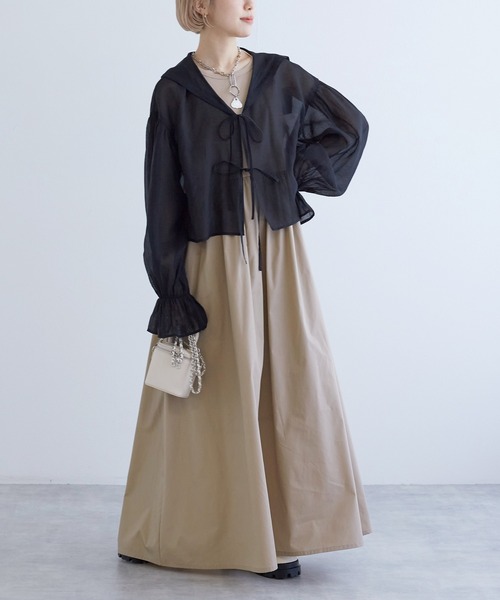 「w closet」 長袖ブラウス - ホワイト レディース_画像8