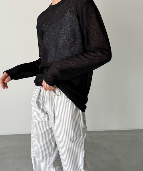 「CANAL JEAN」 長袖カットソー ONE SIZE グレー レディース_画像9