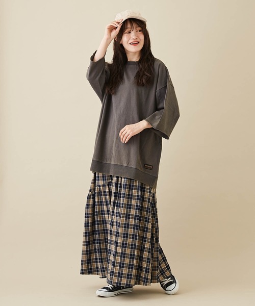 「CUBE SUGAR」 「Gentil」7分袖カットソー L ピンク レディース_画像2