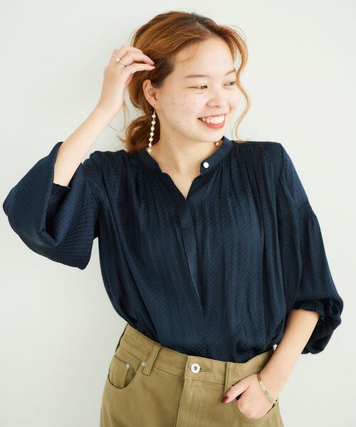 「le.coeur blanc」 長袖ブラウス 38 ブルー レディース_画像9