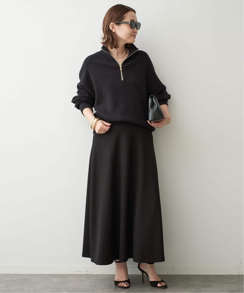 ドゥーズィエムクラス エブリデイアイライク 定番 Jersey フレアスカート黒 Deuxieme Classe（ドゥーズィエムクラス） スカート Modern Jersey