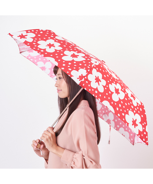 万博限定花柄折りたたみ傘 万博限定 ブラック 花柄 折りたたみ傘 リバティ風 花柄