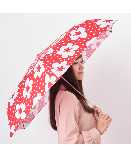 45R 花柄 折りたたみ傘 45rpm estaa 折りたたみ傘 「花柄スタンプ」 レディース : ZOZOTOWN