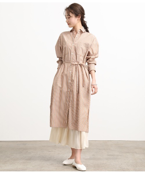 ワンピース シャツワンピース 鎌倉シャツ Vis ドロップショルダーシャツワンピース Zozotown Paypayモール店 通販 Paypayモール