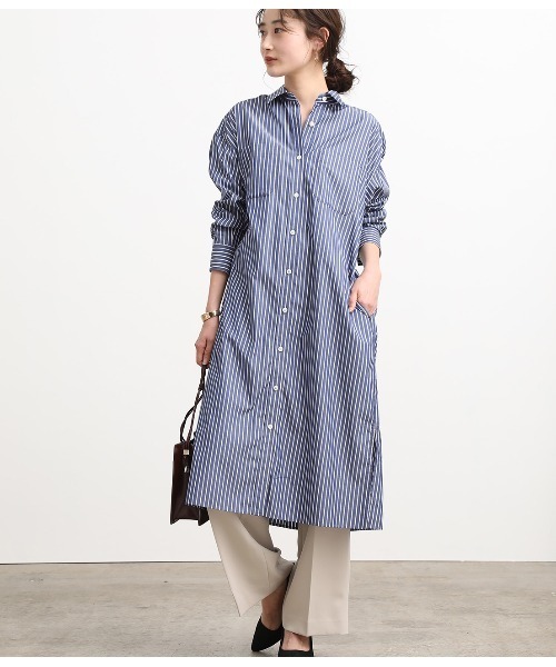 ワンピース シャツワンピース 鎌倉シャツ Vis ドロップショルダーシャツワンピース Zozotown Paypayモール店 通販 Paypayモール