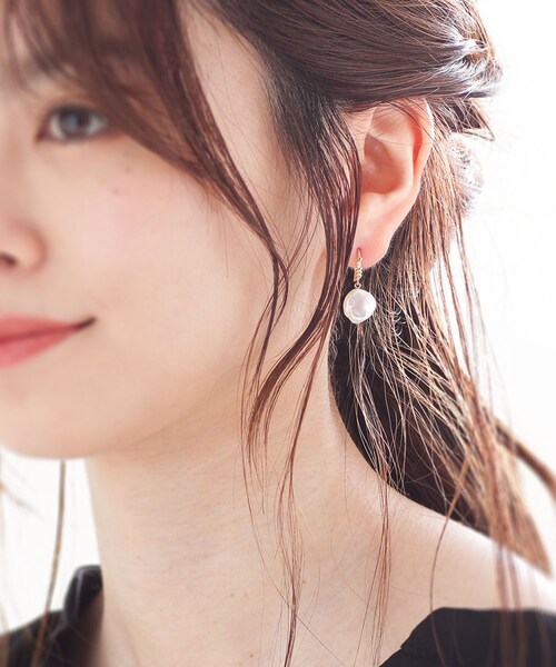 COCOSHNIK（ココシュニック） ピアス K10バロックパール ワインド