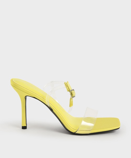 CHARLES ＆ KEITH サンダル クリアストラップ スティレット