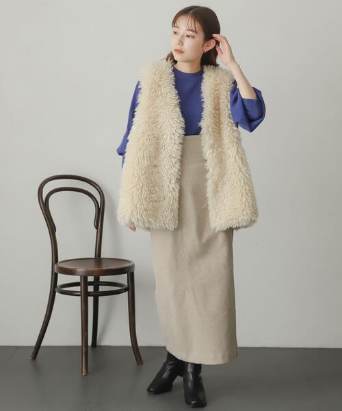 SENSE OF PLACE by URBAN RESEARCH ベスト ジレ プードルファー SENSE OF PLACE by URBAN RESEARCH ベスト ジレ プードルファー