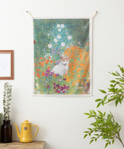 【新品】絵画　タペストリー　猫　花柄　タイル　アンティーク 61i44uNsSCL._UF894,1000_QL80_.jpg