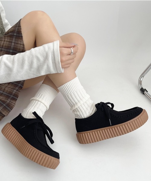 Shoes in Closet デッキシューズ モカシン 超軽量厚底