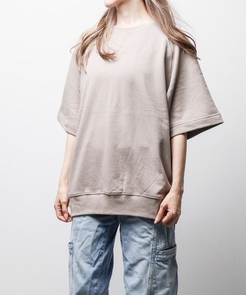 tシャツ 「United Athle/ユナイテッドアスレ」 8.6オンス ルーズフィット ラグラン ハーフスリーブ スウェット（裏パイル） レディース