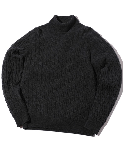 ニット 12Gケーブル柄タートルネックニット 値下げ交渉可#FR2 GOLF
