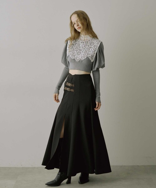 VIOLETTA（ヴィオレッタ） ニット セーター レースカラークロップド