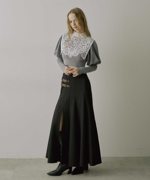 VIOLETTA（ヴィオレッタ） ニット セーター レースカラークロップド