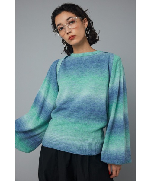 ニット セーター Many way gradation tops (メニーウェイ グラデーション トップス) レディース