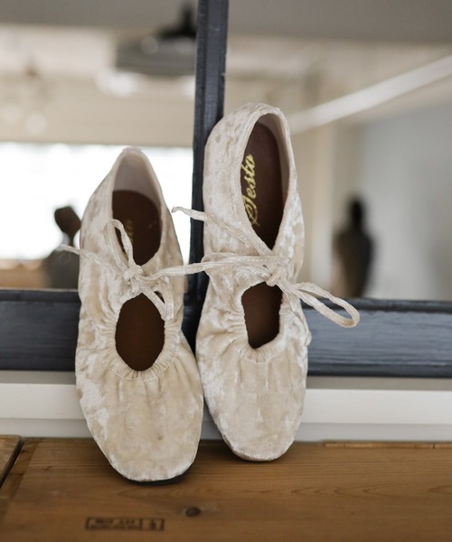 SESTO（セスト） パンプス レースアップリボンバレエメリージェン