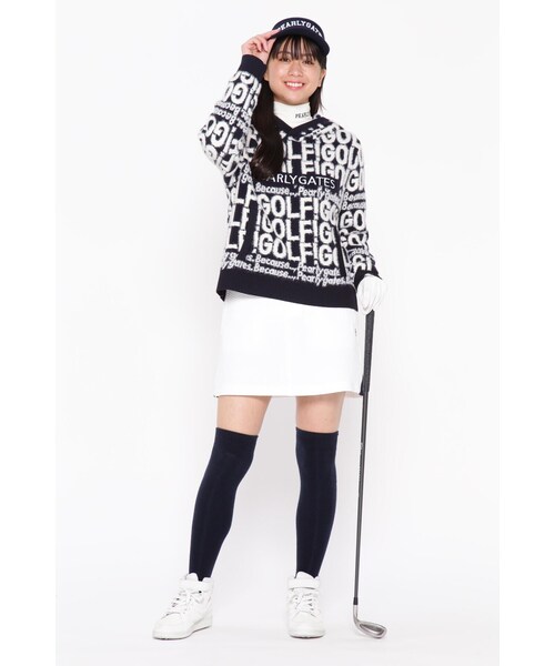 PEARLY GATES - PEARLY GATESプリーツスカート PEARLY GATES スカート 「PEARLY GATES」ロゴキルトジャガード