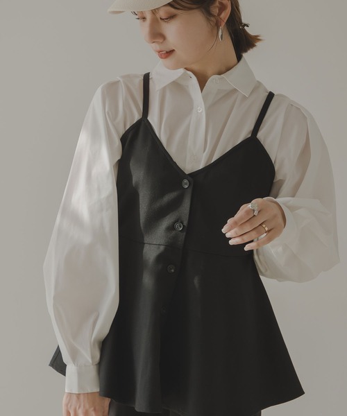 rectangle（レクタングル） キャミソール ペプラムフレアキャミソール