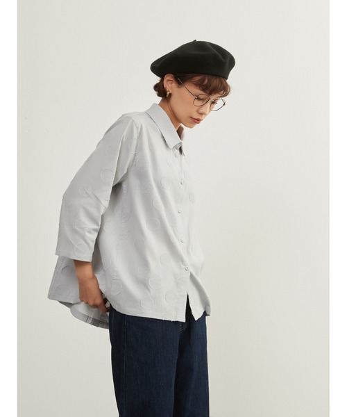 【bow.a】✨ボウエー　ジャガード　ピオニー　トップス　ブラウス　シャツ　黒 商品一覧｜BOW