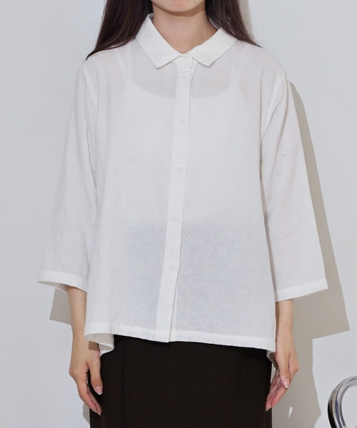ブラウス シャツ On One's Own 長袖ルーズフィットシャツ綿100％ レディース On One's Own ブラウス シャツ 長袖ルーズフィットシャツ綿100