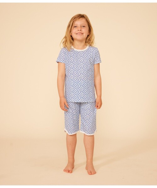 プチバトーの半袖パジャマセット PETIT BATEAU（プチバトー） パジャマ ハートプリント半袖パジャマ