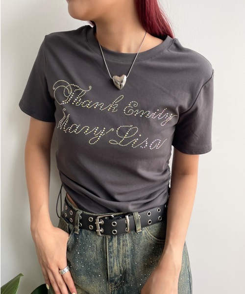 SHAGGIE tシャツ サイドシャーリングオーロラフィットミニTEE