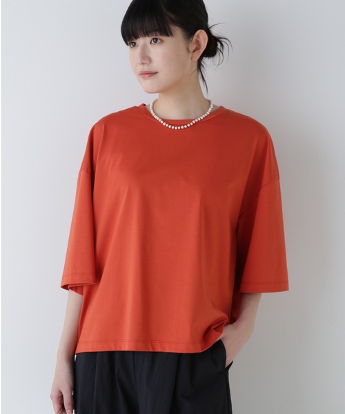 tシャツ ハイゲージプレーティング天竺カットソー レディース