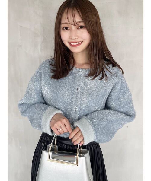 カーディガン フィルムシャギーWフェイスニットカーディガン レディース MERCURYDUO カーディガン フィルムシャギーWフェイスニット