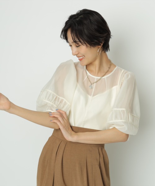 CADUNE 半袖ブラウス 36 ブラック レディース : ZOZOTOWN Yahoo!店 