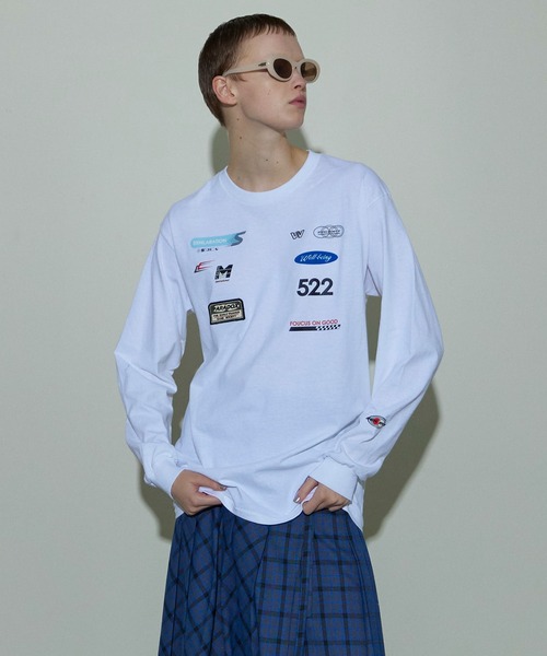 tシャツ Sponsor Logo Print Long Sleeve T-shirt/スポンサーロゴロンTEE「MAISON SPECIAL/メゾン MAISON SPECIAL tシャツ Sponsor Logo Print Long Sleeve T