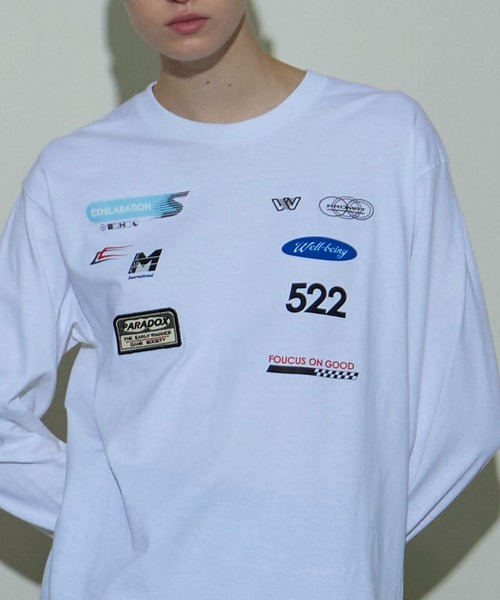 tシャツ Sponsor Logo Print Long Sleeve T-shirt/スポンサーロゴロンTEE「MAISON SPECIAL/メゾン MAISON SPECIAL tシャツ Sponsor Logo Print Long Sleeve T