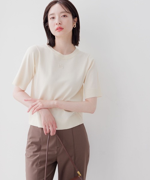 Andemiu ニット セーター ロゴエンボスニット136146 レディース