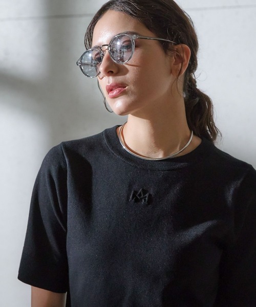 エンボスニットプルオーバー♥ EIMY ISTOIRE エイミーイストワール eimy istoire UNISEX EM monogram
