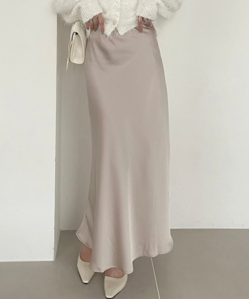 Ada. スカート サテン セミフレア ロングスカート : ZOZOTOWN Yahoo!店
