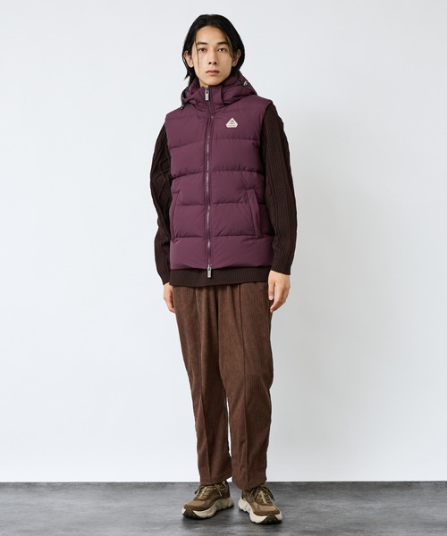 美品 ピレネックス REIMS VEST ブラック S ダウンベスト フード付き Pyrenex ダウンベスト ベスト 「PYRENEX / ピレネックス