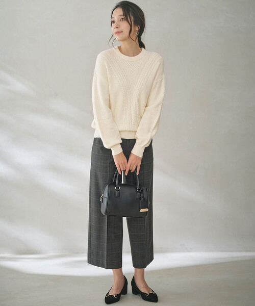 ANY SIS（エニィスィス） ニット セーター 「洗える」フロントケーブル